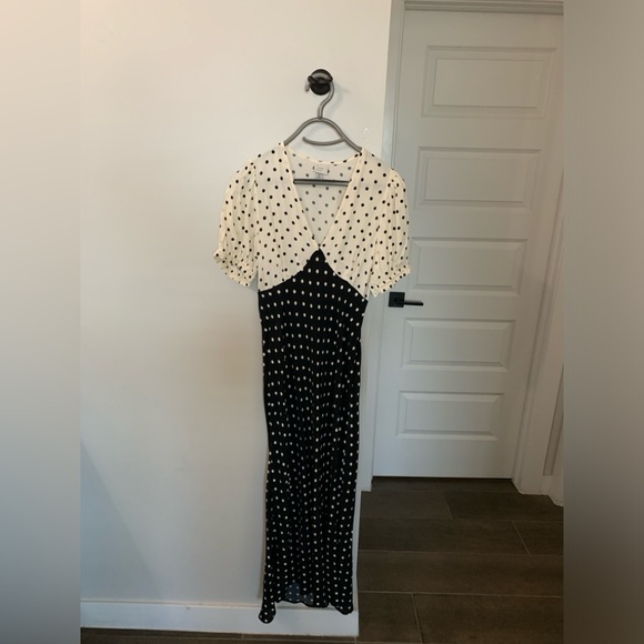 Women's Crepe Puff Short Sleeve Midi Dress - A New Day Size XS EUC - Picture 5 of 7